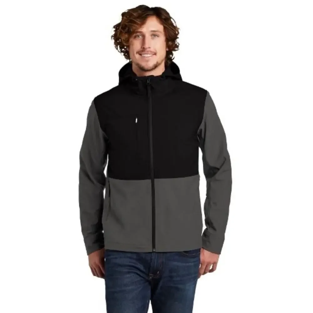 The North Face Castle Rock Softshell Jacket Hooded Gray Black Mens XL NF0A529R